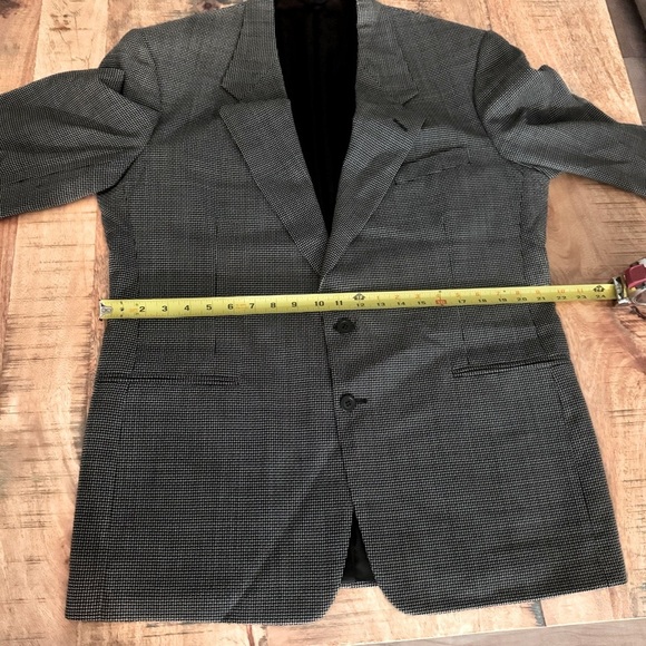 Riserva Luciano Franzoni Italy Wool Herringbone Notch Lapel Blazer Size 42R - Picture 8 of 16